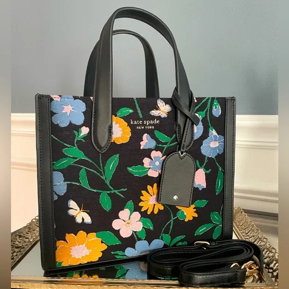 ❌On Hold Kate Spade Manhattan Floral Jacquard Small Tote - Picture 3 of 13